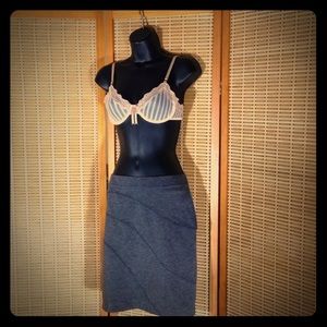 Vera Wang Grey Sexy Bodycon Office Midi Skirt